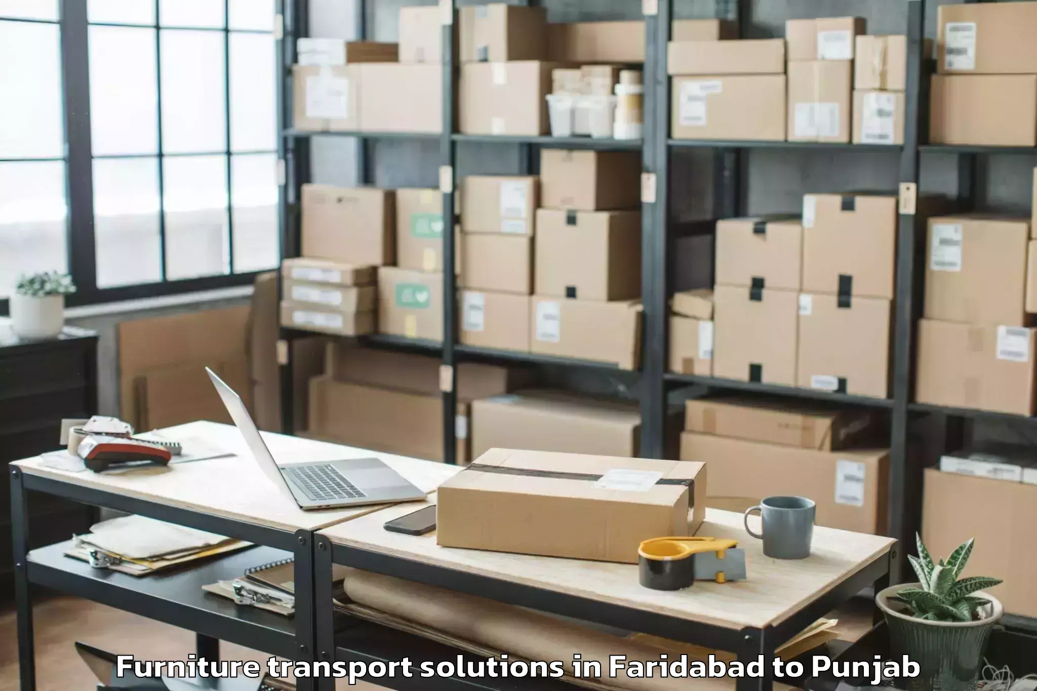 Leading Faridabad to Bhogpur Furniture Transport Solutions Provider